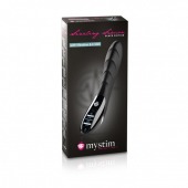 Вибратор с электростимуляцией Sizzling Simon Black Edition - 27 см. - MyStim - купить с доставкой в Вологде