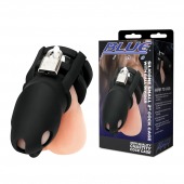 Черная клетка для пениса Silicone Small 2 in Cock Cage With Ball Divider - BlueLine - купить с доставкой в Вологде
