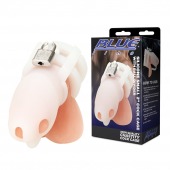 Белая клетка для пениса Silicone Small 2 in Cock Cage With Ball Divider - BlueLine - купить с доставкой в Вологде