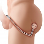 Кольцо на пенис с анальным стимулятором Stainless Steel Anal Hook   Cock Ring - BlueLine - в Вологде купить с доставкой