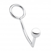 Кольцо на пенис с анальным стимулятором Stainless Steel Anal Hook   Cock Ring - BlueLine - в Вологде купить с доставкой