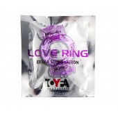 Фиолетовое виброкольцо с двумя вибропульками - Toyfa Basic - в Вологде купить с доставкой