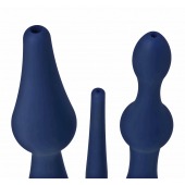 Набор из 3 универсальных насадок для анального душа Universal 3 Piece Silicone Enema Attachment Set - XR Brands - купить с доставкой в Вологде