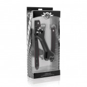 Черный кляп в форме косточки Hound Adjustable Dog Bone Gag - XR Brands - купить с доставкой в Вологде