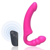 Розовый безремневой страпон Straples Strap-On Dildo - Erokay - купить с доставкой в Вологде