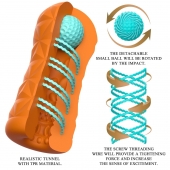 Оранжевый мастурбатор Victoria - Baile - в Вологде купить с доставкой