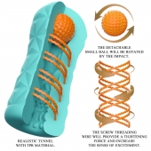 Аквамариновый мастурбатор Victoria - Baile - в Вологде купить с доставкой