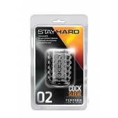 Прозрачная насадка на пенис с шишечками STAY HARD COCK SLEEVE 02 CLEAR - Blush Novelties - в Вологде купить с доставкой