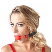 Силиконовый кляп-шар на чёрных ремешках Red Gag silicone - Orion - купить с доставкой в Вологде