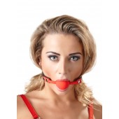 Силиконовый кляп-шар на чёрных ремешках Red Gag silicone - Orion - купить с доставкой в Вологде