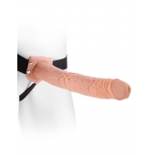 Фаллопротез телесного цвета Hollow Strap-On - 29 см. - Pipedream - купить с доставкой в Вологде