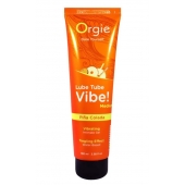Гель с эффектом вибрации Lube Tube Vibe Medium Pina Colada - 100 мл. - ORGIE - купить с доставкой в Вологде