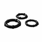 Набор из 3 черных эрекционных колец Babooom Ring Set - Adrien Lastic - в Вологде купить с доставкой