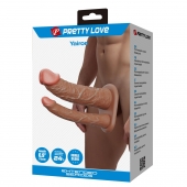 Реалистичная полая насадка на член для двойного проникновения Yairon - 17,5 см. - Baile - купить с доставкой в Вологде