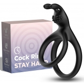 Черное эрекционное кольцо с подхватом мошонки - Boys of Toys - в Вологде купить с доставкой