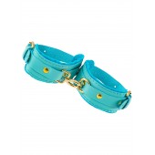 Голубые двуслойные кожаные оковы - Pecado - купить с доставкой в Вологде