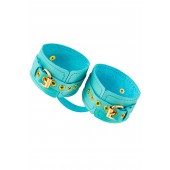 Голубые однослойные кожаные оковы - Pecado - купить с доставкой в Вологде