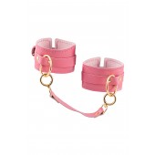 Розовые однослойные кожаные оковы - Pecado - купить с доставкой в Вологде