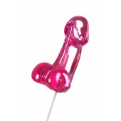 Розовый леденец в форме члена со вкусом айриш крим - 80 гр. - Sosuчki - купить с доставкой в Вологде