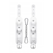 Белые узкие наручники-браслеты со скруглёнными углами - Pecado - купить с доставкой в Вологде