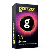 Презервативы анатомической формы с точечной и ребристой структурой Ganzo Extase - 15 шт. - Ganzo - купить с доставкой в Вологде