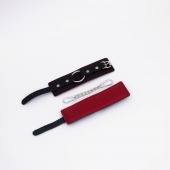 Черно-красные кожаные наручники - Crazy Handmade - купить с доставкой в Вологде