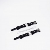 Черные кожаные наручники с кольцом - Crazy Handmade - купить с доставкой в Вологде