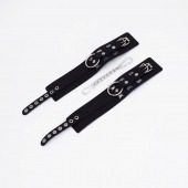 Черные кожаные оковы Sex - Crazy Handmade - купить с доставкой в Вологде