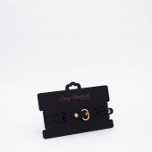 Черный кожаный ошейник с золотистой фурнитурой - Crazy Handmade - купить с доставкой в Вологде