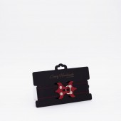 Черный ошейник с красным декором и строчкой - Crazy Handmade - купить с доставкой в Вологде