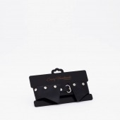 Черный однослойный кожаный ошейник с имитацией воротничка - Crazy Handmade - купить с доставкой в Вологде