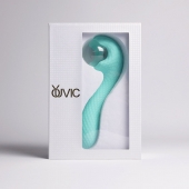 Бирюзовый вибромассажёр с деликатными токами - Youvic - купить с доставкой в Вологде