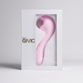 Розовый вибромассажёр с деликатными токами - Youvic - купить с доставкой в Вологде