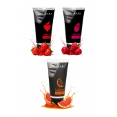 Набор из 3 съедобных лубрикантов JUJU (клубника, малина, грейпфрут) - JuJu - купить с доставкой в Вологде