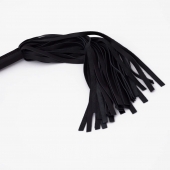 Черный кожаный флоггер - 45 см. - Crazy Handmade - купить с доставкой в Вологде