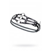 Черный кожаный пояс с кольцами - Pecado - купить с доставкой в Вологде