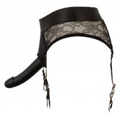 Черный женский страпон Strap-on Set: трусики и насадка - Orion - купить с доставкой в Вологде