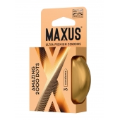 Точечные презервативы MAXUS 2000 Amazing Dots с железным кейсом - 3 шт. - Maxus - купить с доставкой в Вологде