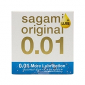 Увлажнённый презерватив Sagami Original 0.01 Extra Lub - 1 шт. - Sagami - купить с доставкой в Вологде