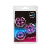 Набор из 3 лиловых эрекционных колец различной формы - Erowoman-Eroman - в Вологде купить с доставкой