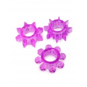 Набор из 3 лиловых эрекционных колец различной формы - Erowoman-Eroman - в Вологде купить с доставкой
