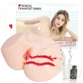 Мастурбатор-полуторс с двойным слоем материала и вибрацией Jenny Onahole Real Vagina - KOKOS - в Вологде купить с доставкой