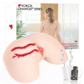 Мастурбатор-полуторс с двойным слоем материала и вибрацией Jenny Onahole Real Hips - KOKOS - в Вологде купить с доставкой