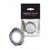 Эластичное эрекционное колечко с черными «ресничками» - Sextaz - в Вологде купить с доставкой