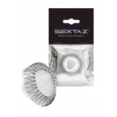 Эластичное эрекционное кольцо с длинными черными «ресничками» - Sextaz - в Вологде купить с доставкой