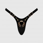 Черный пояс для фиксации насадок Strap-On-Me Leatherette Harness Fabulous - Strap-on-me - купить с доставкой в Вологде