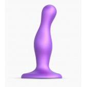 Фиолетовая насадка Strap-On-Me Dildo Plug Curvy size S - Strap-on-me - купить с доставкой в Вологде