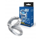 Прозрачное двойное эрекционное кольцо - Sex Expert - в Вологде купить с доставкой