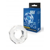 Прозрачное эрекционное кольцо в форме гайки - Sex Expert - в Вологде купить с доставкой