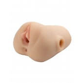 Телесный мастурбатор с вибрацией Double Pounder Vibrating Squeeze Stroker - Pipedream - в Вологде купить с доставкой